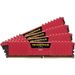 Corsair Vengeance LPX Red 16GB DDR4 3000MHz CL15 Quad Channel Kit