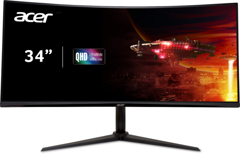 Monitor LED Acer Gaming Nitro XZ340CUH Curbat 34 inch UWQHD VA 1 ms 100 Hz HDR