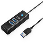 Hub USB Orico PWC2U-U3, 2x USB 3.0, 1x USB-C, Black