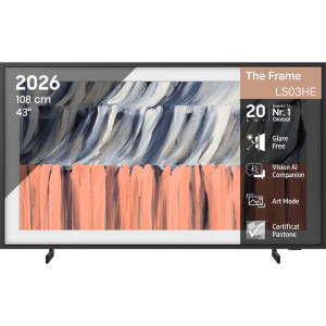 Samsung Smart TV The Frame QLED QE43LS03HE Seria LS03HE 108cm negru 4K UHD HDR