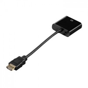 Hama 1x HDMI Male - 1x VGA Female + 1x Jack 3.5 mm Female, negru