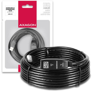 AXAGON ADR-210 Active Repeater USB 2.0 tip A male - USB 2.0 tip A female, 10m, Negru