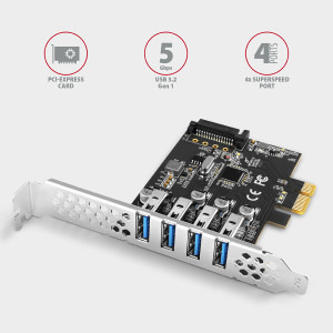 AXAGON PCEU-43RS 1x PCI-E - 4x USB 3.0