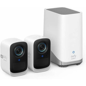 eufy Kit supraveghere video eufyCam 3C S300, 4K Ultra HD, BionicMind, Nightvision, Homebase 3 + 2 camere video