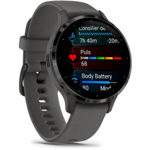 Garmin Venu 3S, GPS, Wi-Fi, curea silicon, Black Sesame/Slate