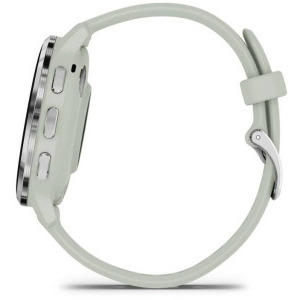Garmin Venu 3S, GPS, Wi-Fi, curea silicon, Silver/Sage Gray