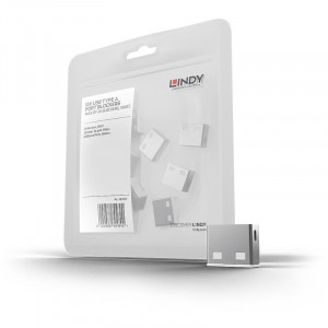 LINDY Dispozitiv blocare port USB tip A, 10 bucati (fara cheie), alb
