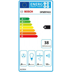 Bosch telescopica DFS097A51, 4 trepte de putere, Putere de absorbtie 729 m3/h, 90 cm, Inox