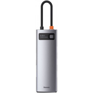 Baseus Docking Station CAHUB-CV0G, USB Tip C, 8-in-1, 100W, redare 4K, Gigabit LAN