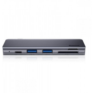 Baseus MultiPort Hub CAHUB-K0G, USB Tip C, 5-in-1, 2x USB 3.0, 1x USB-C + microSD card