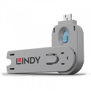 LINDY Cheie dispozitiv blocare port USB tip A, albastru