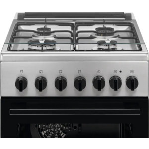 Electrolux LKK520002X, Mixt, 4 arzatoare, Cuptor electric,  Aprindere integrata plita, 50 cm, Inox