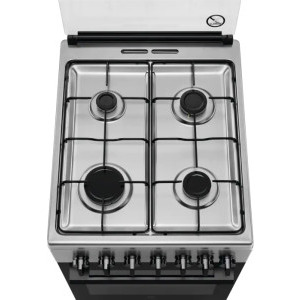 Electrolux LKK520002X, Mixt, 4 arzatoare, Cuptor electric,  Aprindere integrata plita, 50 cm, Inox
