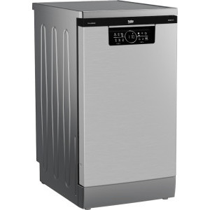 Beko BDFS26046XQ, Slim, 10 seturi, 6 programe, ProSmart Inverter, Clasa C, TimeDelay, AquaIntense, 45 cm, Inox