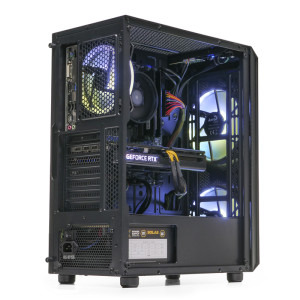Gaming BALAUR Epic HyperPlus, Intel i5-12400F 2.5GHz, 32GB DDR5, 1TB SSD, RTX 4060 8GB GDDR6, Iluminare RGB