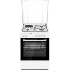 Aragaz Heinner HFSC-S60E1HSWH, Mixt, 3 arzatoare, 1 zona de gatit, Dispozitiv de siguranta, Grill, 60 cm, Alb