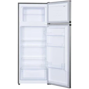 Heinner HF-HM2206INVXD, 206 L, Clasa D, Inverter, Control mecanic, Iluminare LED, 143 cm, Inox