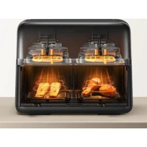 MOVA Friteuza cu aer cald AeroChef FD20 Pro, 2700W, 4.5 L + 4.5L, Negru