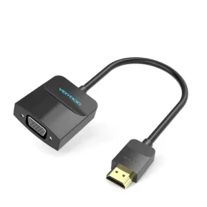 Vention 1x HDMI Male - 1x VGA Female, Negru
