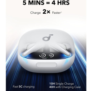 Anker In-Ear, Soundcore Liberty 4 Pro, True Wireless, Noise Cancelling, Hi-Res, White