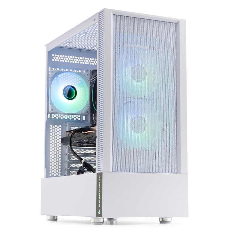 PC Gaming BALAUR Ultra Alb, Intel Ultra 5-225F 3.3GHz, 32GB DDR5, 1TB SSD, RTX 5060 8GB GDDR7, Iluminare RGB