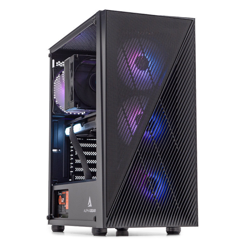 PC Gaming ZMEU Ultra, Intel i5-12400F 2.5GHz, 32GB DDR5, 1TB SSD, RTX 5050 8GB GDDR6, Iluminare RGB