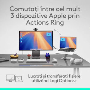 Logitech MX Master 4 pentru Mac White Silver