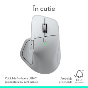 Logitech MX Master 4 pentru Mac White Silver