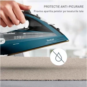 Tefal Fier de calcat Ultimate Pure FV9851E0, 3200W, 60g/min, Albastru/Negru