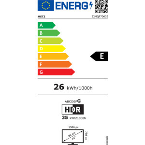 Metz Smart TV QLED 32MQF7000Z Seria MQF7000 80cm negru HD Ready