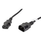 Cablu componente Lanberg IEC320/C13 Female - IEC320/C14 Male, 5m, negru