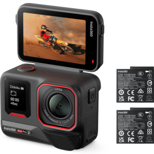 Camera video actiune Insta360 Ace Pro 2 Midnight Black Dual Battery Bundle