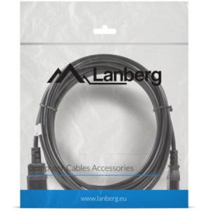 Lanberg IEC320/C13 Female - IEC320/C14 Male, 3m, negru