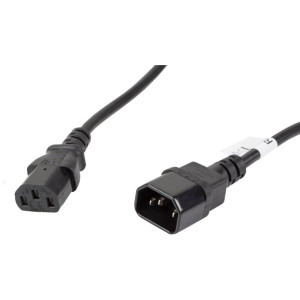 Cablu componente Lanberg IEC320/C13 Female - IEC320/C14 Male, 1.8m, negru