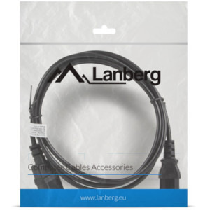 Lanberg IEC320/C14 Male - IEC320/C13 Female, 1.8m, negru