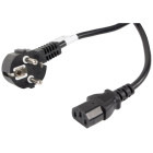 Cablu componente Lanberg Schuko Male - IEC320/C13 Female, 3m, negru