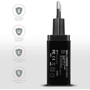 AXAGON ACU-QS24, 2x USB, Quick Charge 24 W, Black