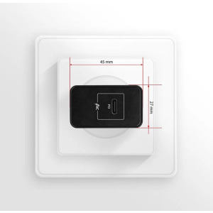 AXAGON ACU-PD22, 1x USB-C, PD 22W, Black