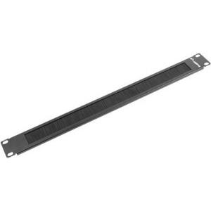 Lanberg AK-1101-B 1U, Brush panel, 19, Metal, Black