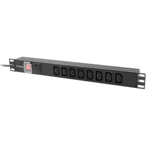 Lanberg PDU PDU-08I-0200-C20-BK 8x IEC C13, 2m, Black