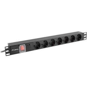 Accesoriu UPS Lanberg PDU PDU-07F-0200-BK 7x SCHUKO, 2m, Black