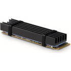 AXAGON Cooler Pasiv CLR-M2L10, Pentru M.2 SSD 80mm, Aluminiu, paduri termice silicon incluse, inaltime 10mm