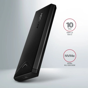 AXAGON EEM2-UB2 M.2 NVMe USB-C 3.2 Gen 2 Black