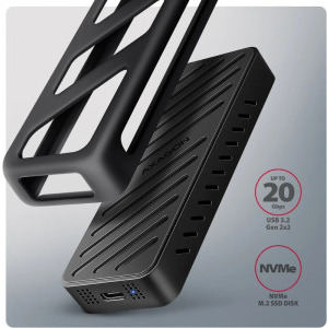 AXAGON EEM2-20G USB-C 20Gbps M.2 NVMe Black