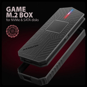 AXAGON EEM2-GAM M.2 NVMe & SATA USB-C 3.2 Gen 2 Black