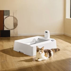 PetKit Litiera Smart pentru pisici PuroBot Crystal Duo Alb