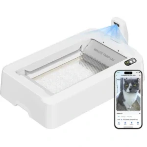 PetKit Litiera Smart pentru pisici PuroBot Crystal Duo Alb