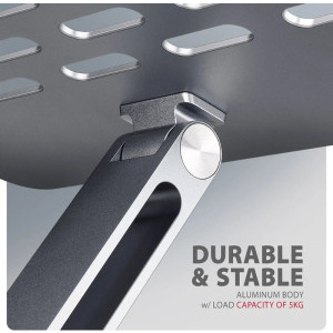 AXAGON STND-LQ, stand aluminiu pliabil, 10-17.3 inch, Grey