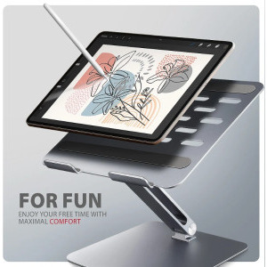 AXAGON STND-LQ, stand aluminiu pliabil, 10-17.3 inch, Grey
