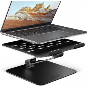 Stand/Cooler notebook AXAGON STND-LQB stand aluminiu, 10-17.3 inch, pliabil, Black